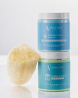 Skincare Power Combo: Exfoliating Scrub, Shea Butter, and Natural Loofah