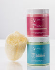Skincare Power Combo: Exfoliating Scrub, Shea Butter, and Natural Loofah
