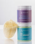 Skincare Power Combo: Exfoliating Scrub, Shea Butter, and Natural Loofah